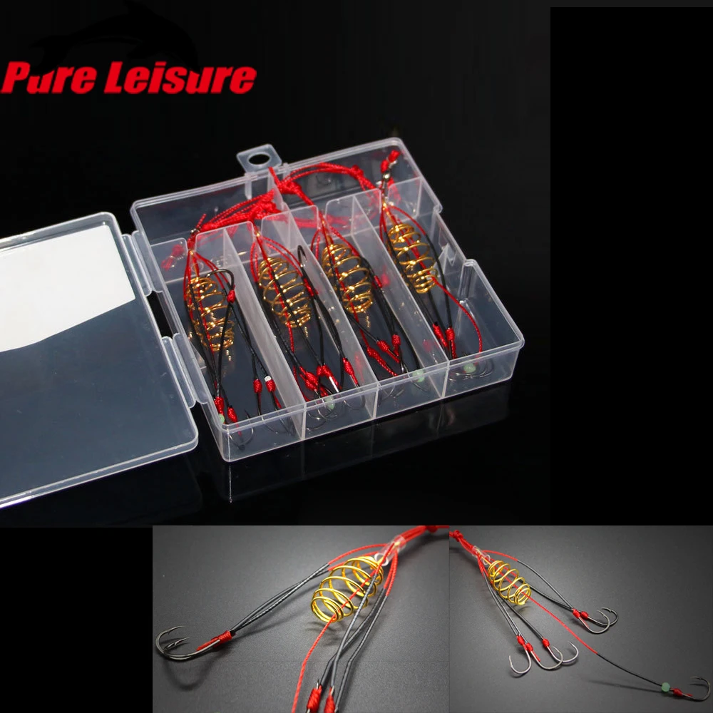 PureLeisure 4 шт. рыболовный крючок с заостренными колючими крючками 6#7#8#9#10#11#12#13# снасти Прочный 6 в 1 Набор крючков