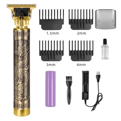 Electric Hair Trimmer  Hair Clipper for Men  USB Rechargeable Professional Set  Cordless Shaver Trimmer Men Barber Hair Cutting