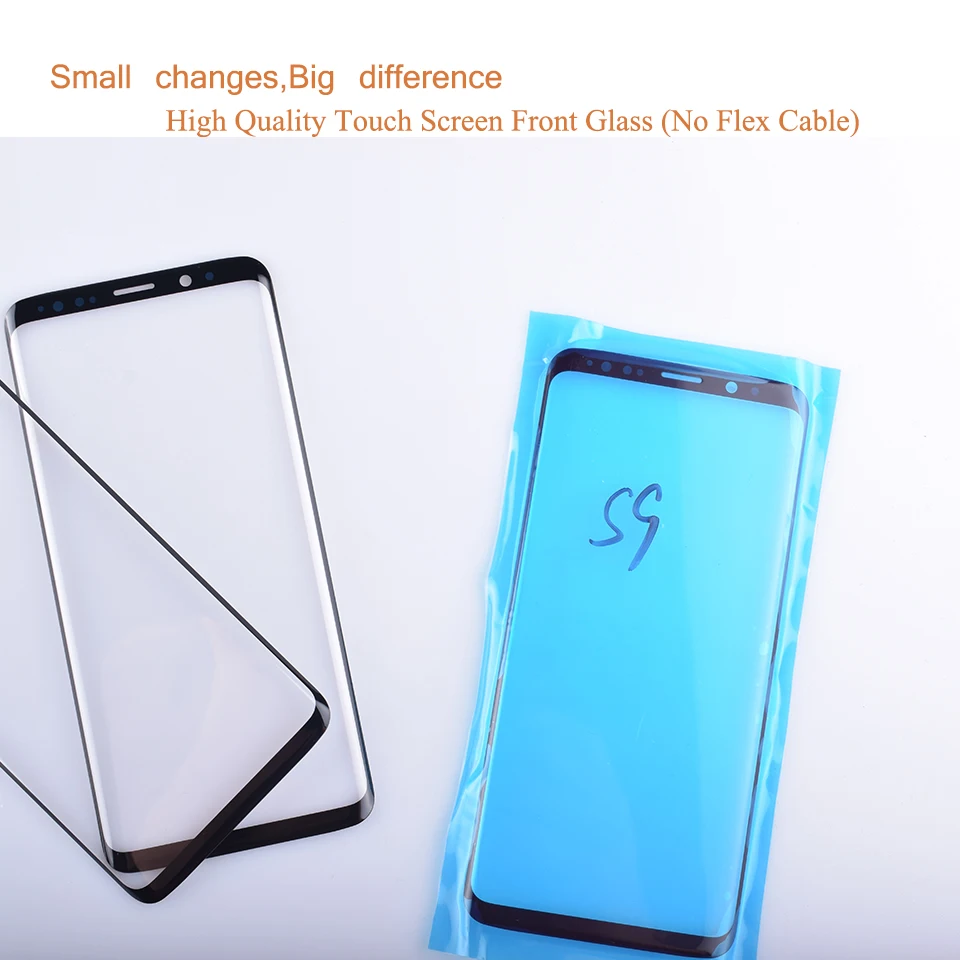 Для samsung Galaxy S9 G960 G960F SM-G960F S9 Plus G965F SM-G965F сенсорный экран передняя стеклянная панель внешняя стеклянная линза без lcd S9Plus