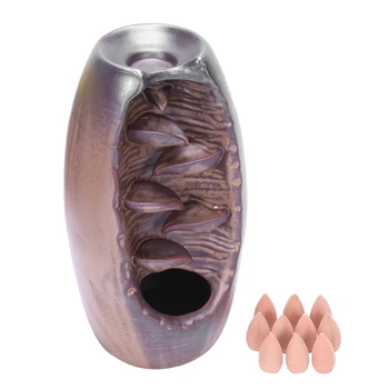 

Ceramic Waterfall Backflow Incense Burner Censer Holder Meditation Crafts Temple Home Room Decoration Gifts Zen Ornaments