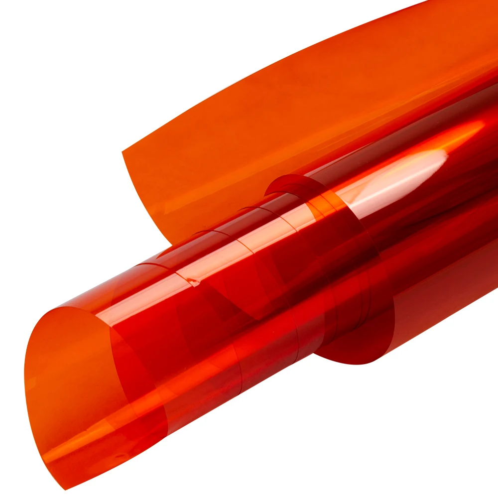Sunice 50x300cm Orange Window Film Window Sticker Explosion-proof Heat Control Transparent Tint Party Christmas home decor