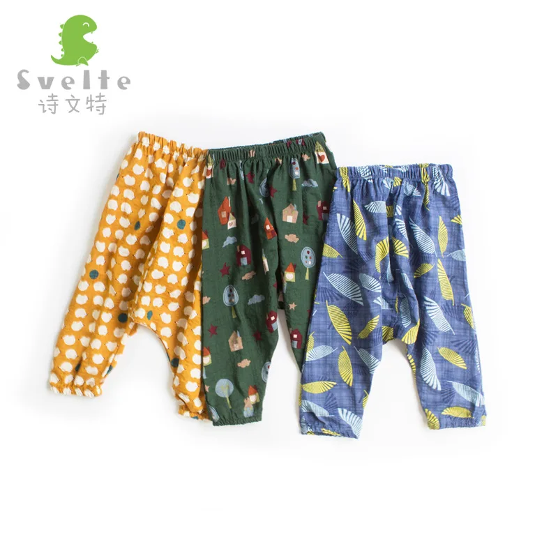 

2019 Spring Summer Crawler New Children Cool Casual Capri Harem Pants Support