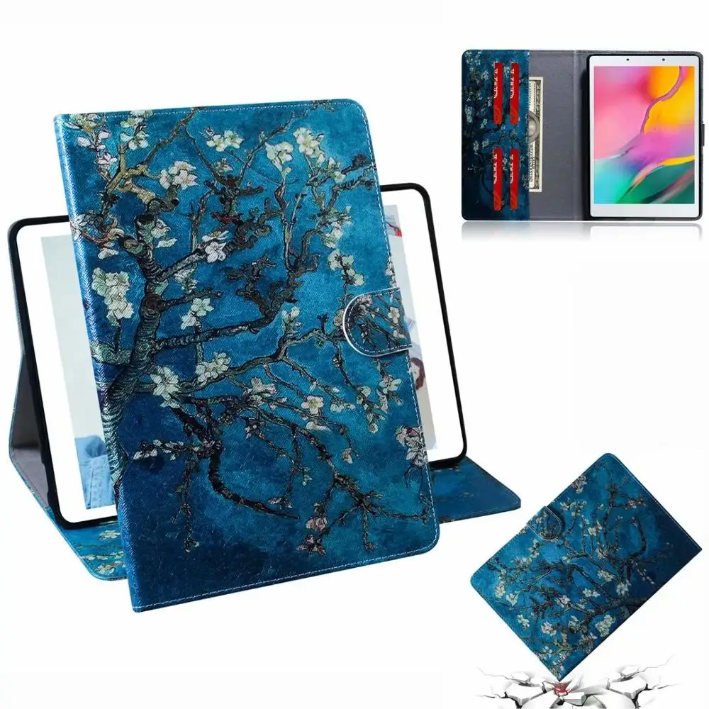 4 Модный Цветной рисунок кожаный чехол для Samsung Galaxy Tab A T290 T295 SM-T290 SM-T295 8,0 дюймов Магнитная подставка-чехол Funda+ подставка для ручек - Цвет: 4