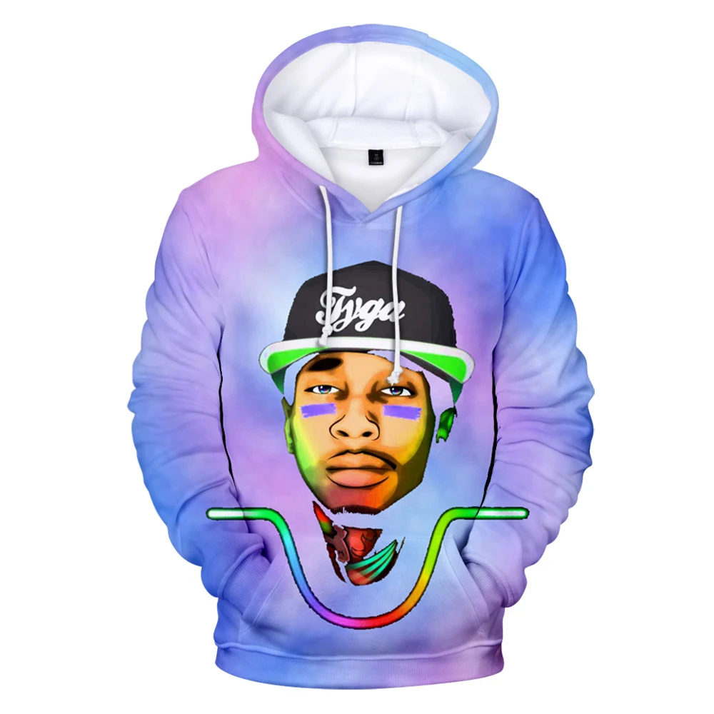 Tyga 3D толстовки с принтом женские/мужские толстовки с капюшоном и длинным рукавом Лидер продаж Популярные уличные толстовки на заказ