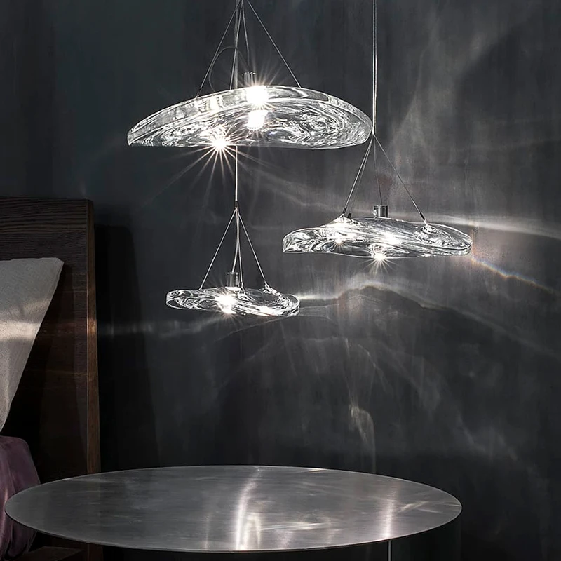 Dining Room Island Nordic Pendant Light Bedroom Bedside Clear Glass LED Hanging Lamp Kitchen Restuarant Modern Home Art Fixtures | Лампы и