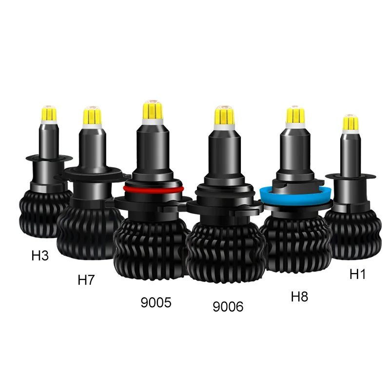 배송 20 세트 8 면 높은 루멘 csp 55W H7 Led 자동차 헤드 라이트, 360 ° H8 H11 HB3 9005 HB4 9006 자동차 라이트 팬리스