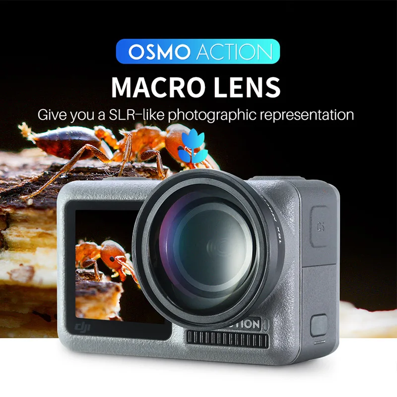 15X Macro Magnifier Camera Lens for Osmo Action Macro Lens Magnification Close Up Filter for Dji