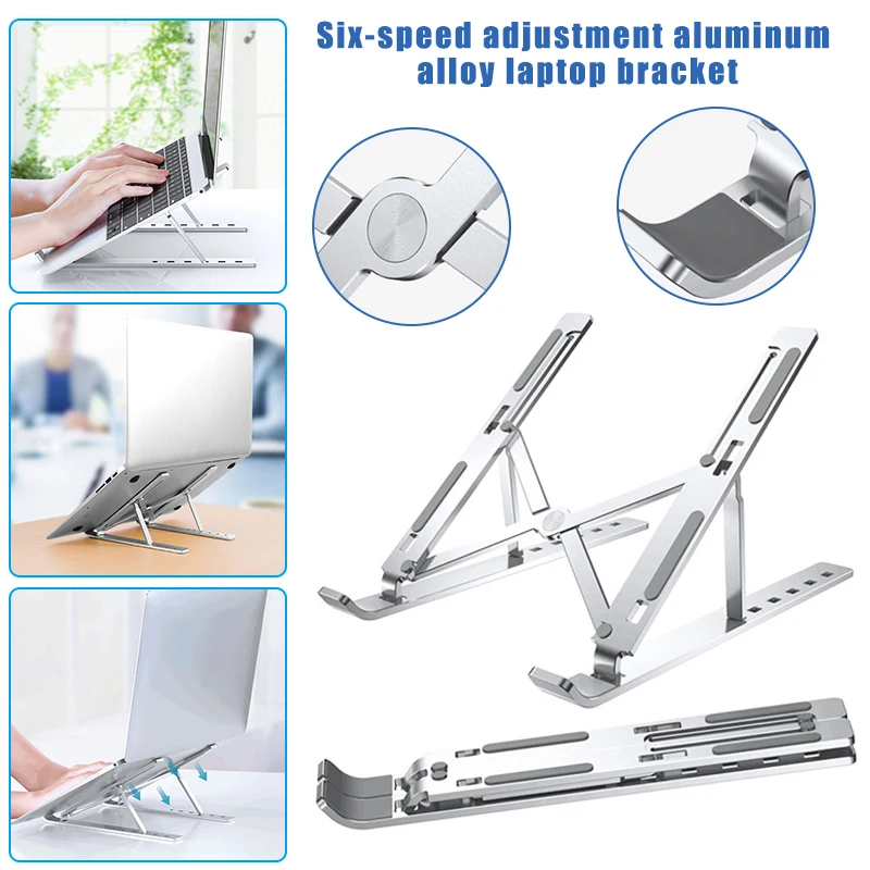

Aluminum Alloy Adjustable Laptop Folding Laptop Stand for Notebook Computer Bracket Lifting Support JLRL88