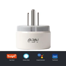 Mini prise de courant intelligente US, 10a/16a, Wifi, avec moniteur d'alimentation, interrupteur, télécommande, fonctionne avec Amazom, Alexa, TUYA, Google Home