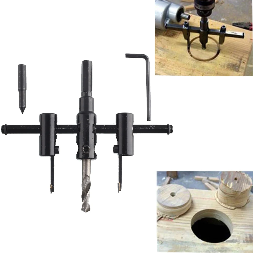 Cutter 30mm-120mm Cutter Kit Center Drill Bits Adjustable Circle Metal &Amp; Wood Bit Adjustable Circle Cutter Woodworking Hole Cutter 30mm-120mm Cutter Kit Center Drill Bits Adjustable Circle Metal &Amp; Wood Bit Adjustable Circle Cutter Woodworking Hole