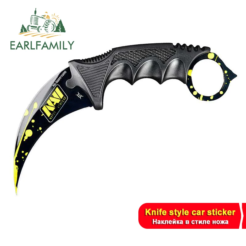 EARLFAMILY 13 см x 12 7 забавные автомобильные наклейки для CS GO нож кожа Переводные
