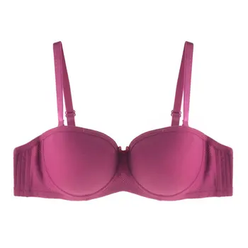 

Summer Soutien Gorge Femme Breathable Bra Push High Bra Lady 1/2 Cup Steel Ring Smooth Solid Bras,