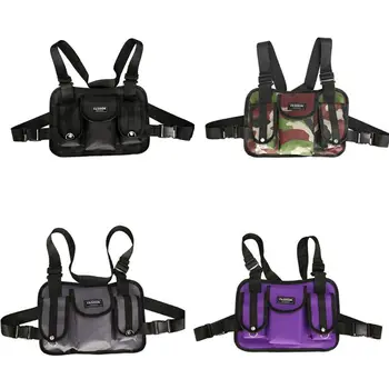 

Fashion Nylon Chest Front Bag Pouch Multipurpose Sport Tactical Chest Rig Bag Men Women Hip Hop Streetwear Cross Shoulder Bag