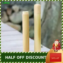 Органическое бамбуковое Зубная щётка чехол трубка натуральный бамбук трубка баночка Портативный Зубная щётка с изображением бамбука набор