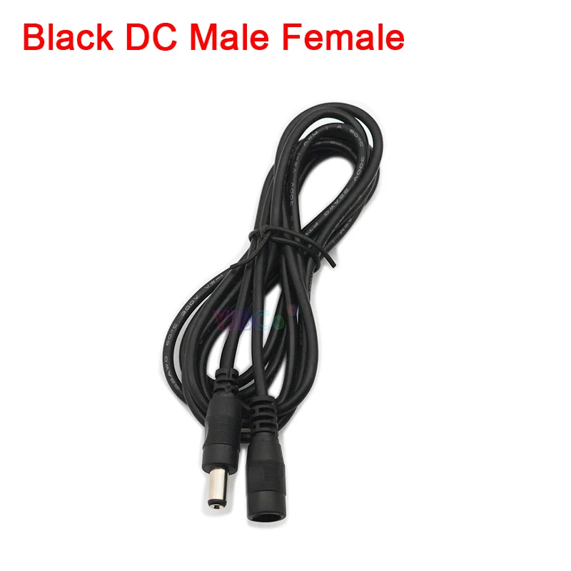 Black DC Male Female Горячая 1 м 2 м 3 м 5 м 5,5X2,1 мм DC разъем питания с удлинителем DC женский и мужской Джек адаптер - Цвет: Black DC Male Female