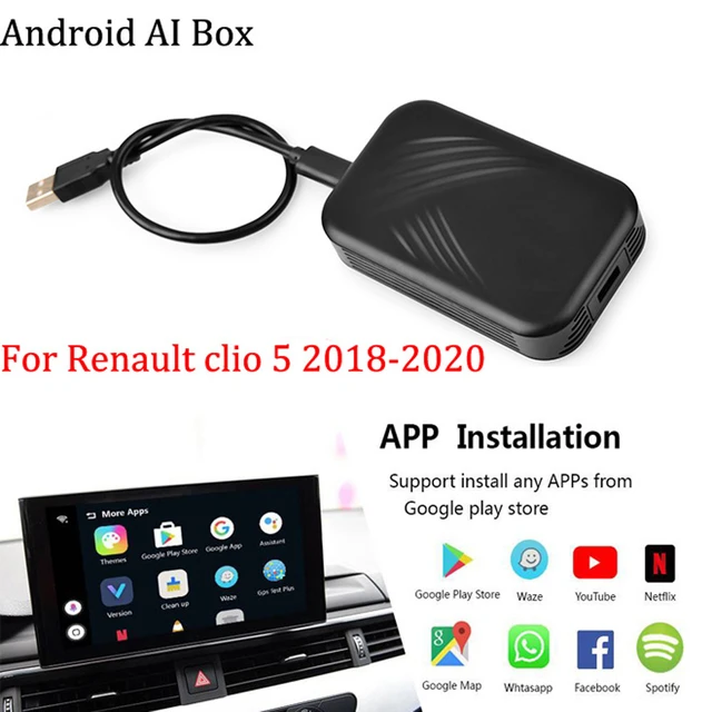 GPS Wireless CarPlay Adapter AI Box For Renault Forclio 5 New Car Android  System Multimedia Universal