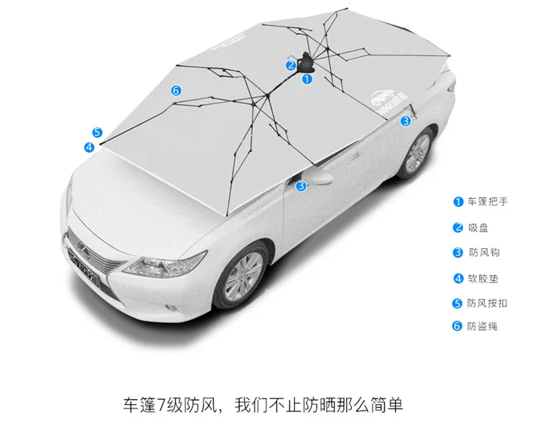 Горячий полуавтоматический тент, тент, покрытие для автомобиля, открытый водонепроницаемый сложенный портативный автомобильный навес, покрытие, анти-УФ солнцезащитный тент для крыши автомобиля