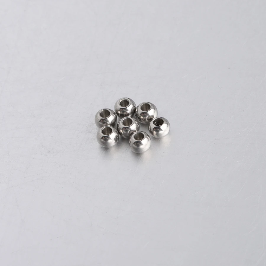 5 mm steel color Fnixtar DIY свободные бусины из нержавеющей стали 5 мм шарообразные бусины отверстие 2 мм для DIY изготовления ожерелья 100 шт./лот - Цвет: 5 mm steel color