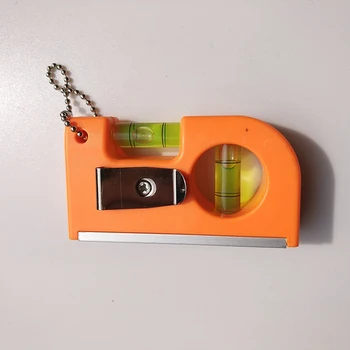 

Mini Keychain Level Ruler Measuring Practical Accurate Level Bubble Clamp with Magnetic Base Portable for Woodworking, Orange