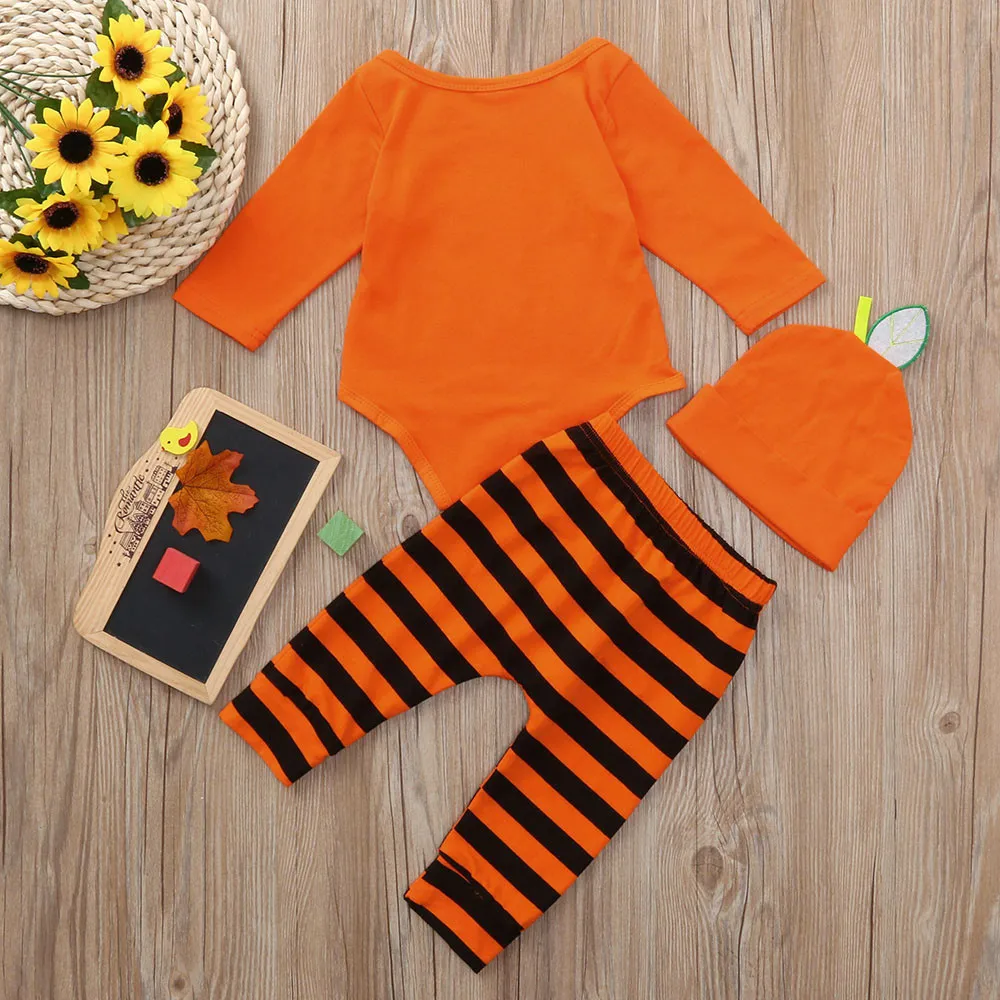 Одежда для маленьких девочек комбинезон для мальчиков лосины Хэллоуин, комплект одежды, костюм на Halloween для детей одежда для малышей pajacyki dla niemowlat