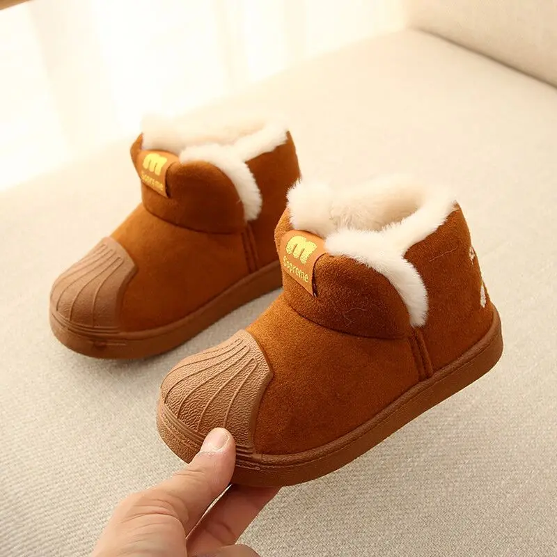 New Winter Snow Boots For Kids Girls Home Slippers Cartoon Unicorn Baby Girls Shoes For Children Boys Indoor Bedroom Slippers