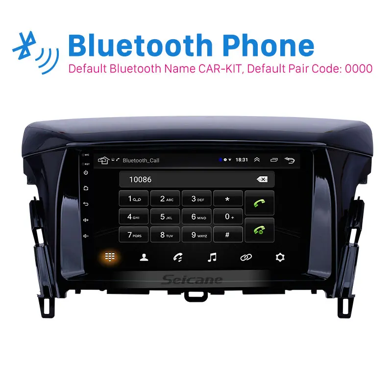 Seicane HD 1024*600 Android 8,1 9 дюймов Автомобильный gps мультимедийный плеер для Mitsubishi Eclipse 2Din gps Wifi Bluetooth 3g FM SWC
