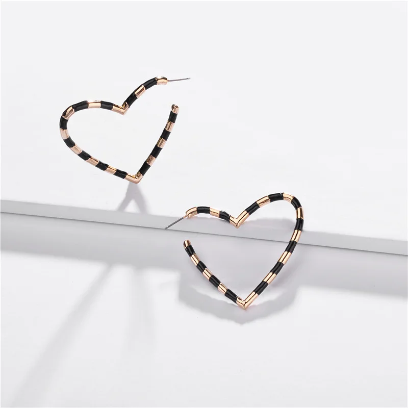 Новые модные богемные серьги подвески в форме сердца для женщин и девушек