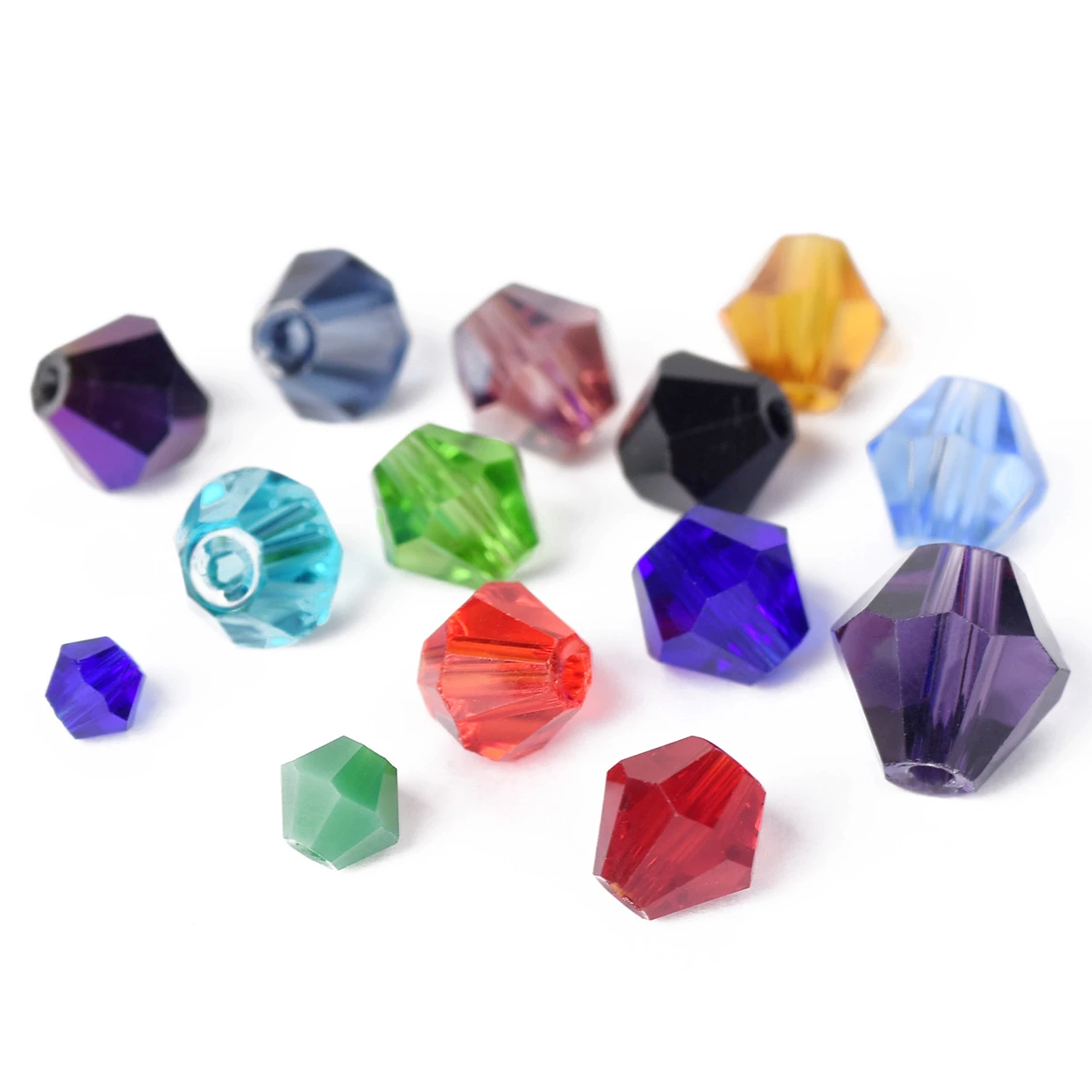 100PCS 8MM Crystal Glass Beads - Faceted Rondelle Spacers Light Blue AB - For Jewelry Making, Crafts, Wind Chimes - View #2