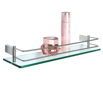 

Alise Bathroom Shelf,SUS 304 Stainless Steel Storage Rack Glass Shelves for Bathroom Toilet Dressing Table Kitchen Bedroom Pool