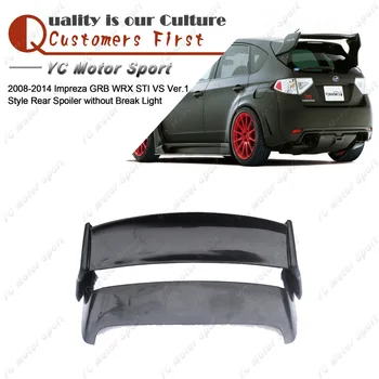 

Car Accessories FRP Fiber Glass VS Style Rear Spoiler without Break LightFit For 2008-2014 Impreza GRB WRX STI Trunk Wing