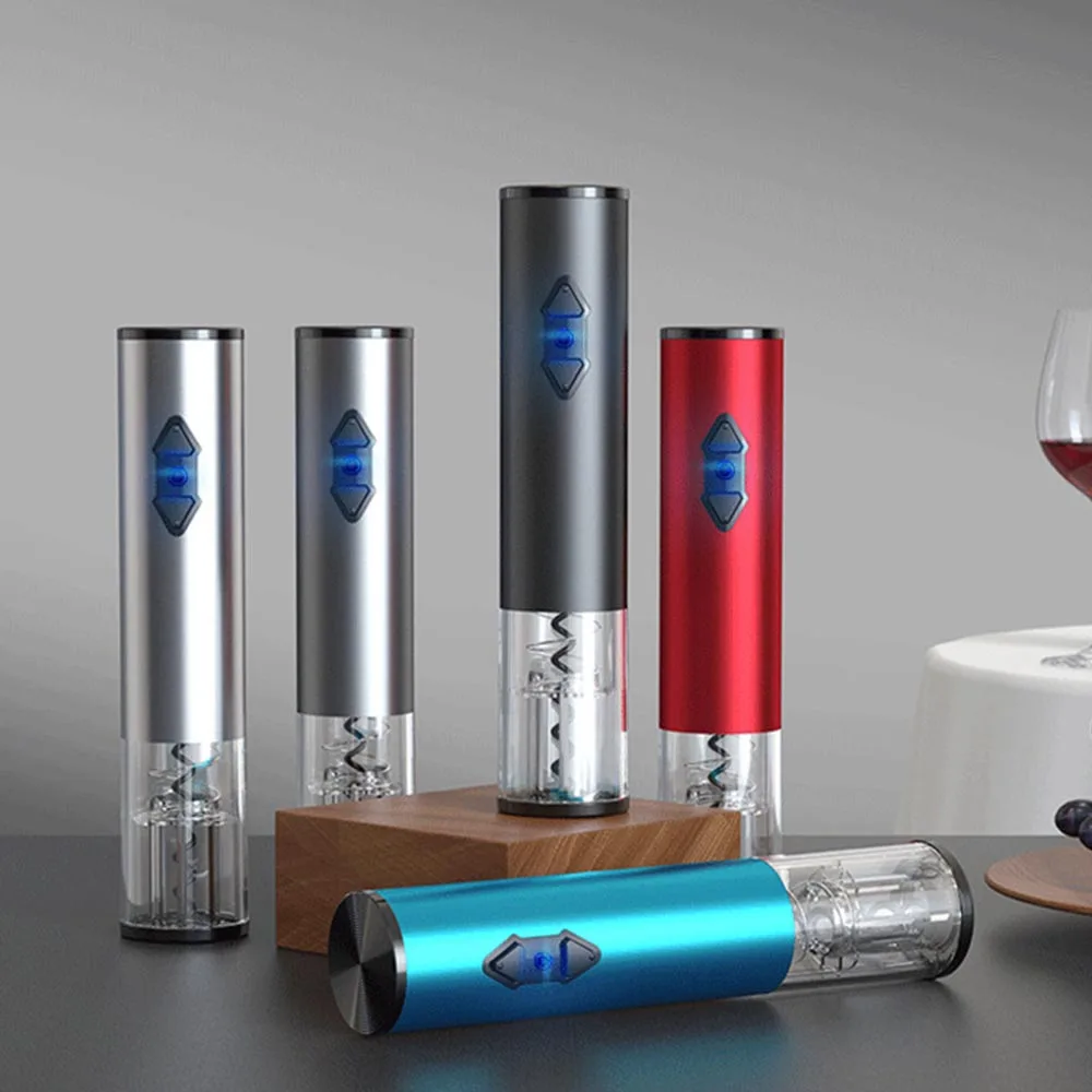 

LED Light Wine Electric Wine Opener Fit Less Than 35mm Bottle Mouth Stainless Steel Automatic Bottle Openers Wine Tools
