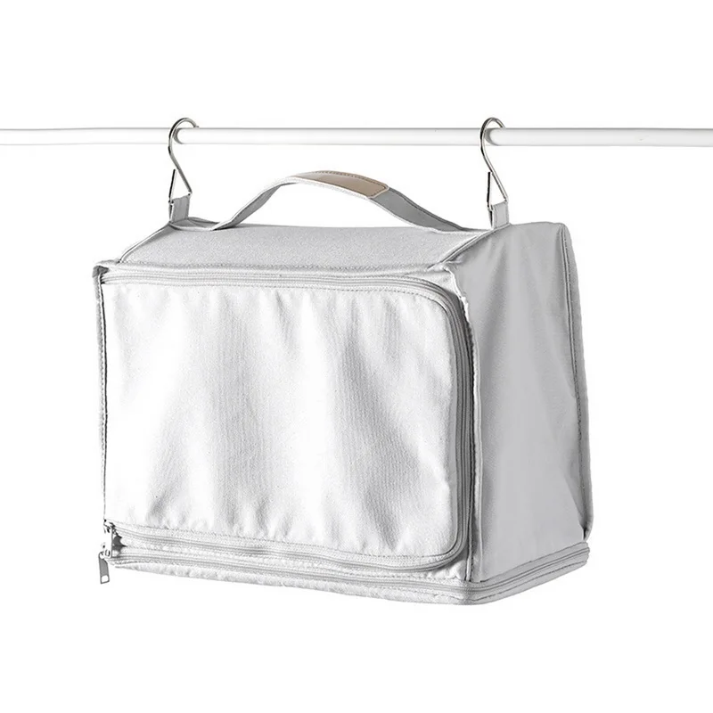 grey small Junejour шкаф подвесная сумка для хранения одежды Вешалки Путешествия Портативный держатель багажные сумки многофункциональный подвесной Органайзер шкаф - Цвет: grey small