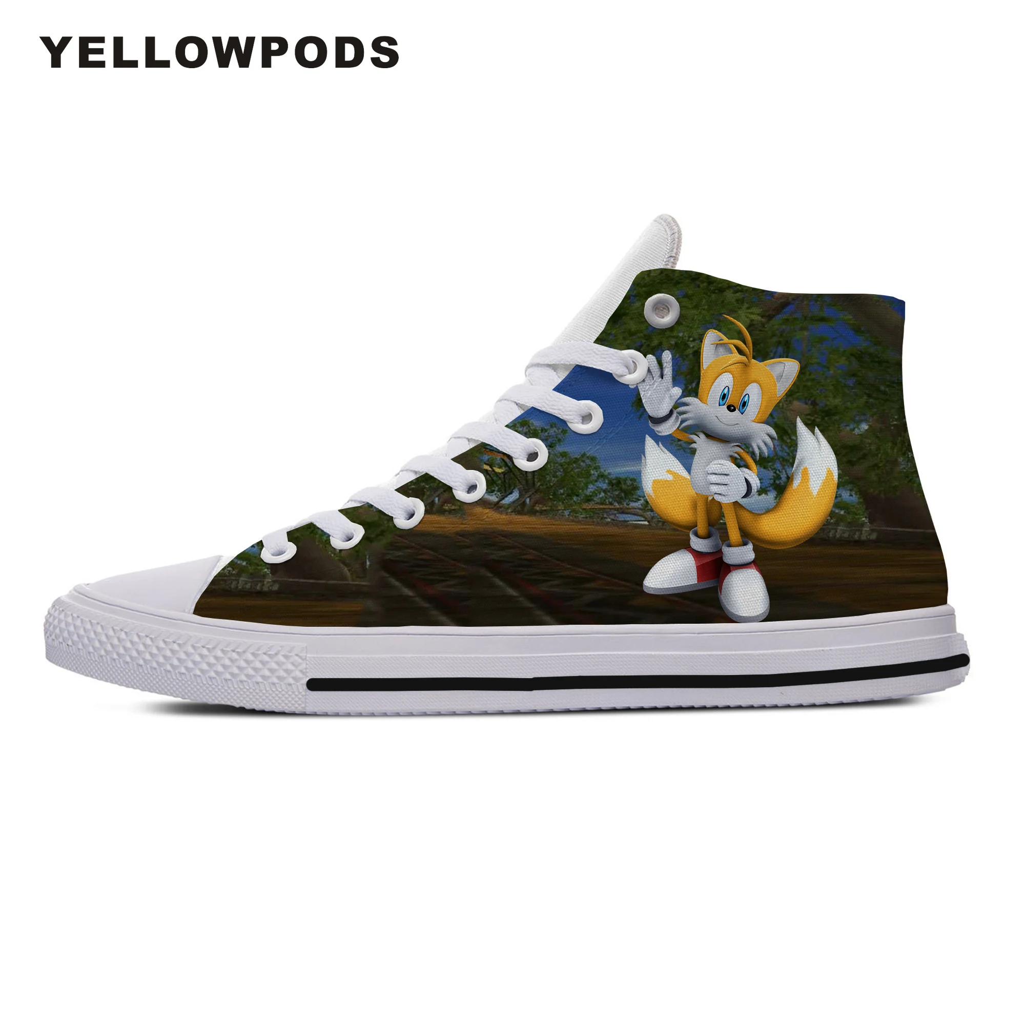 

Super Sonic The Hedgehog Men's Casual Customized Shoes Lace Up Originally Super Mario Super Smash Bros Shoes Women