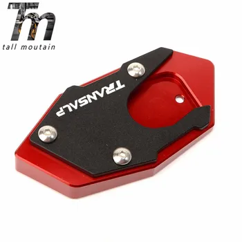

CNC Aluminum Motorcycle LOGO TRANSALP Side Stand Pad Enlargement Plate Kickstand Extension For Honda XLV 600 650 700 TRANSALP