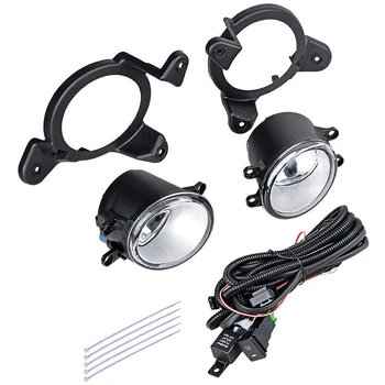 

for 2016- 2018 Toyota C-HR CHR Front Bumper Fog Lights Lamp Fog Light Assembly Kit with Bulb Switch Wire Bezel