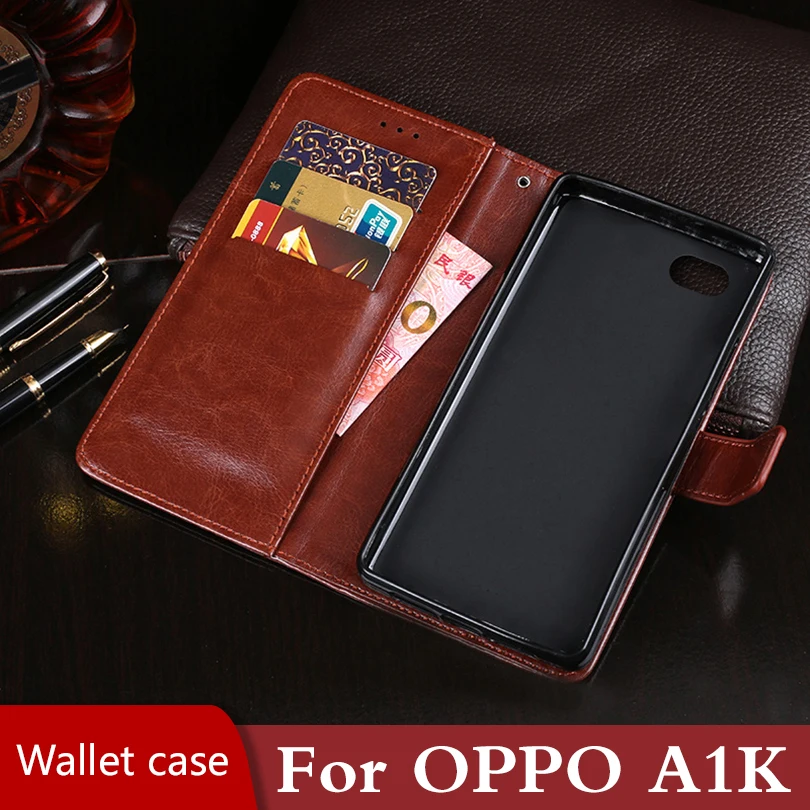 Чехол-Кошелек для OPPO A1K, задняя крышка из искусственной кожи, противоударный Магнитный чехол для OPPO A1K/CPH1923, чехол-книжка для смартфона