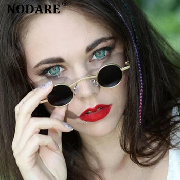 

Classic Vintage Gothic Vampire Style Round Sunglasses Small 26mm Steampunk Brand Design Sun Glasses Metal Frame Oculos De Sol