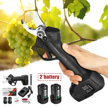 

16.8V Rechargeable Electric Pruning Scissors Cordless Pruning Shear Garden Pruner Secateur Branch Cutting Tool With 2 X Battery
