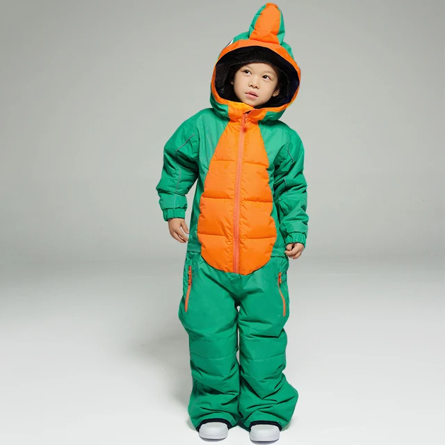 US $109.00 Children ski suit Snowboarding wear dinosaur kids snowsuit cute windproof waterproof Warm Costumes 