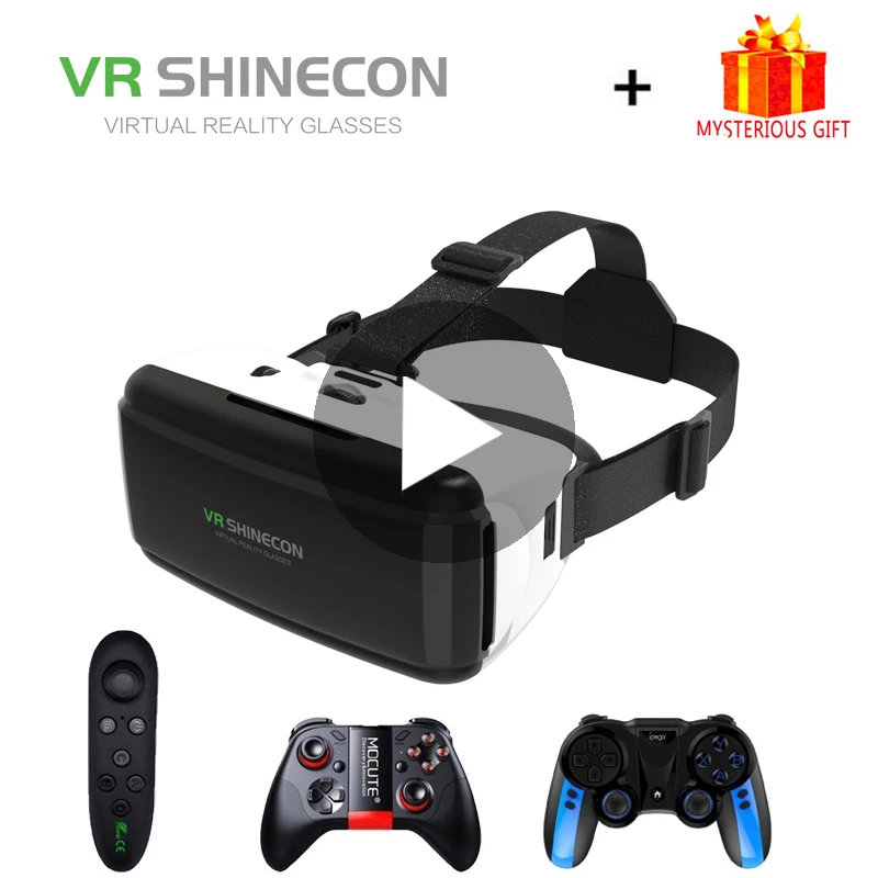 Glasses 3D Goggles Headset Video-Game Smartphone Android Viar Virtual-Reality Vr-Shinecon