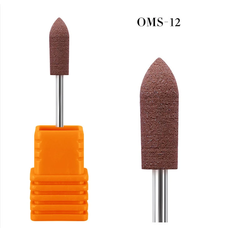 OMS 12 1 шт., силиконовая мельница для маникюра, роторная Кусачка для ногтей, резак для кутикулы, Электрический Маникюрный станок, аксессуары, инструменты - Цвет: OMS 12