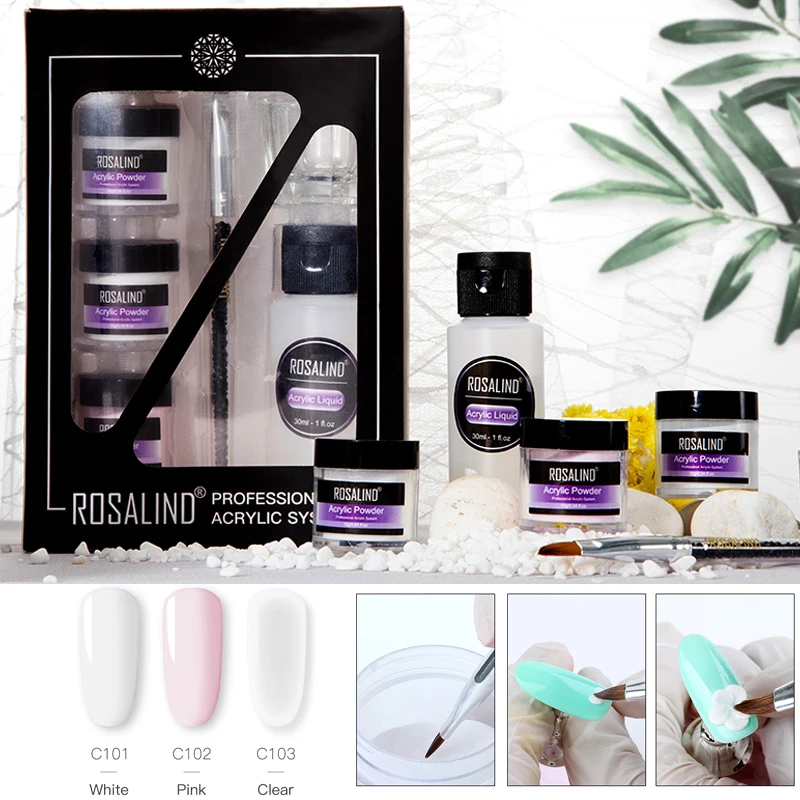 ROSALIND акриловая пудра быстрое для полимерного моделирующего геля акриловый набор