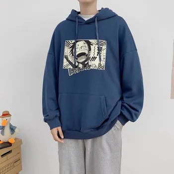 

Fashion casual hoodies mens Harajuku one piece Japanese funny printing unisex loose sweatshirt hip hop clothing streetwear hoody