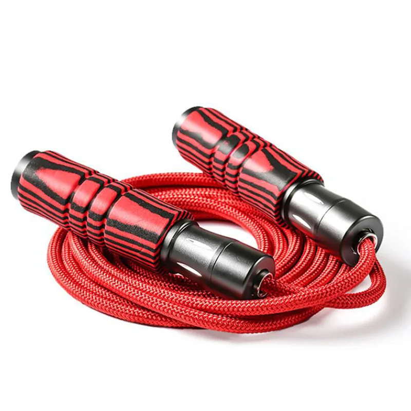 Bold weight-bearing sponge sweat-absorbent jump rope sports fitness adult training metal bearing jump rope adjustable