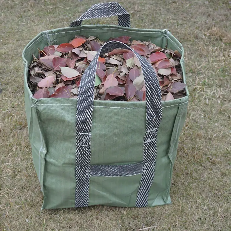 252L многоразовый садовый листовой мешок многоразовый складной садовый контейнер с ручками для отходов газона двора