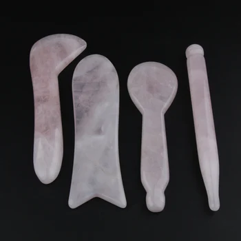 

4PCS Beauty Salon Face Eye Whole Body Scraping Transparent Crystal GuaSha Tool for Facial Skin Care Anti-Aging Anti-Wrinkle