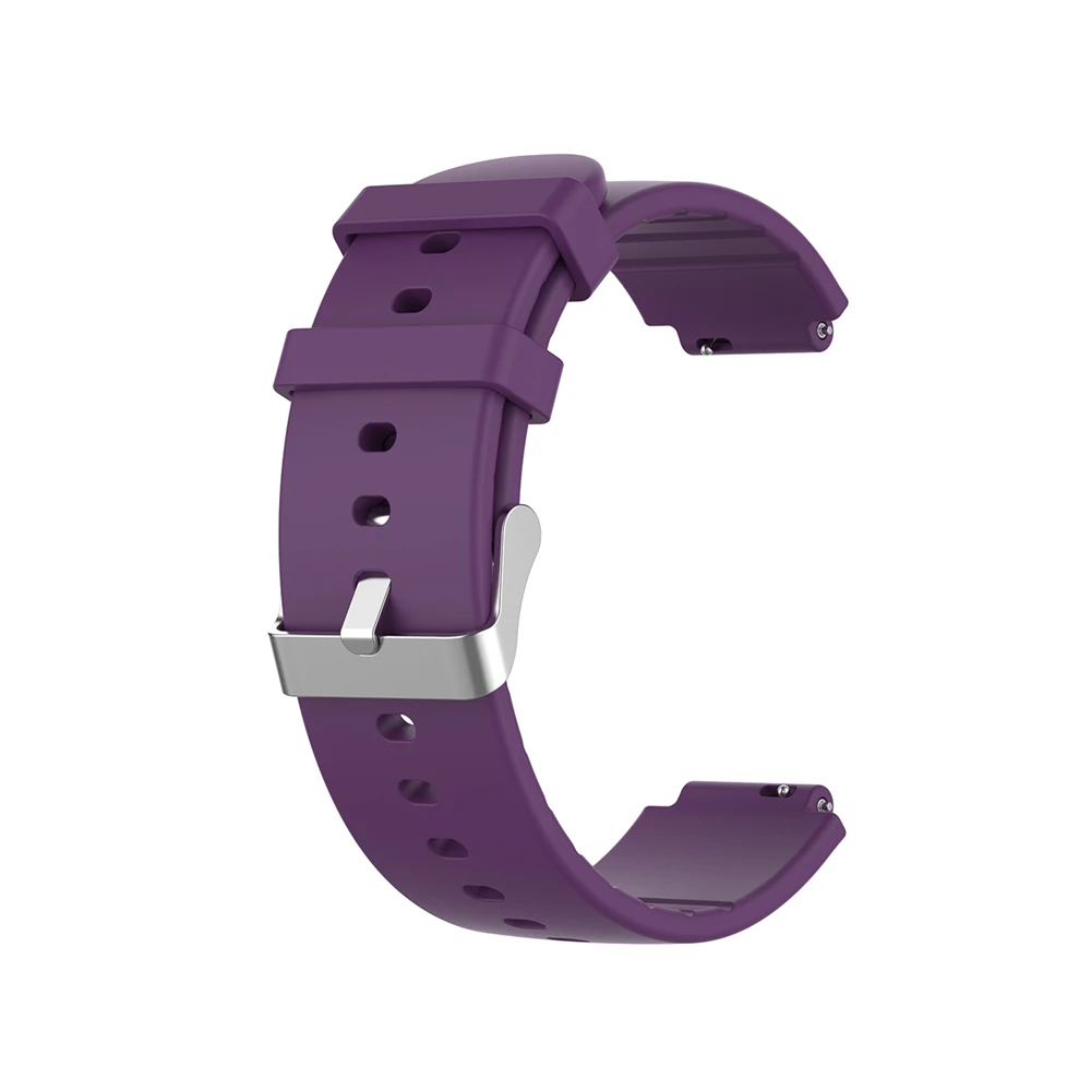 Dark Purple Силиконовый ремешок для браслета Huami Amazfit 2 A1807 Smartwatch 15 мм ширина интерфейса Замена наручного ремешка браслет - Цвет: Dark Purple