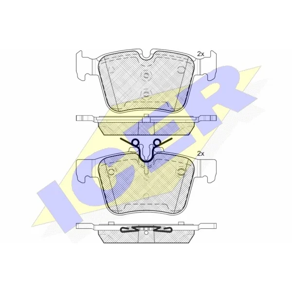 Колодки дисковые задние MB W205 all 13 ICER 182214