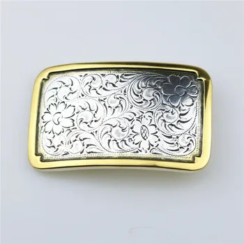 

Leathercraft Hardware 1-1/2''( 38mm) Sheridan Karaqusa Pattern Plate Buckle JH-1912SG-H38 Belt Buckle SRTP/GP Finish