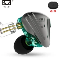 KZ ZSX سماعات أذن من المعدن 5BA + 1DD تكنولوجيا هجينة 12 سائق HIFI باس سماعات داخل الأذن سماعات إلغاء الضوضاء